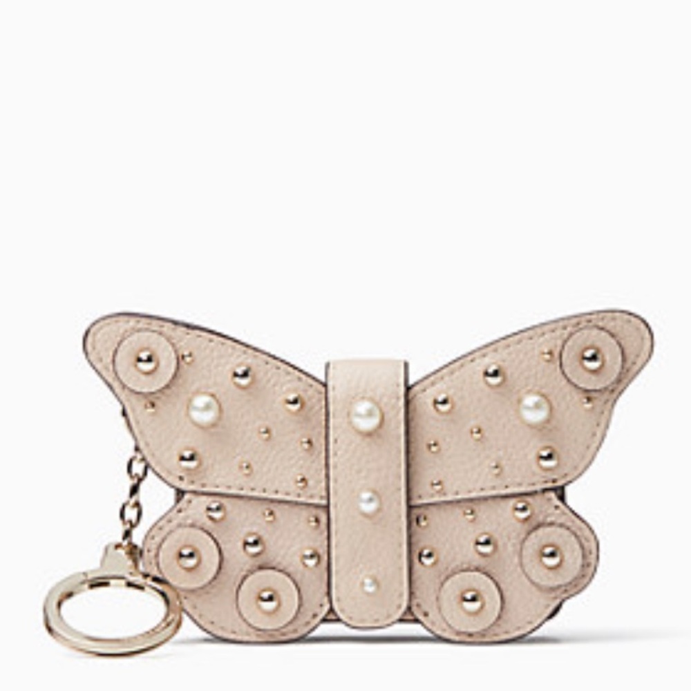 Kate Spade Butterfly Card Case Key Chain Wallet - Picture 2 of 6